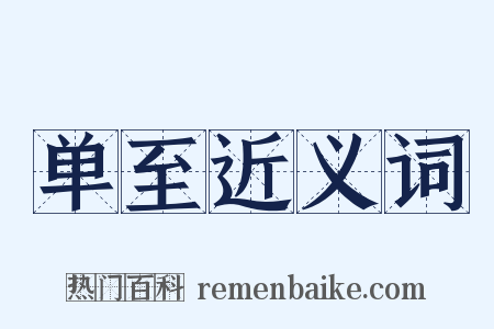 单至近义词是什么意思的图片